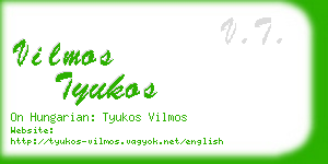 vilmos tyukos business card